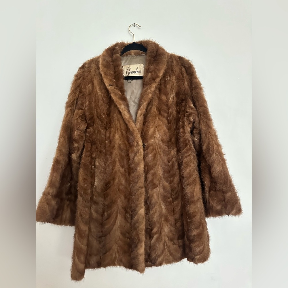 Vintage Younkers Mink Brown Fur Coat